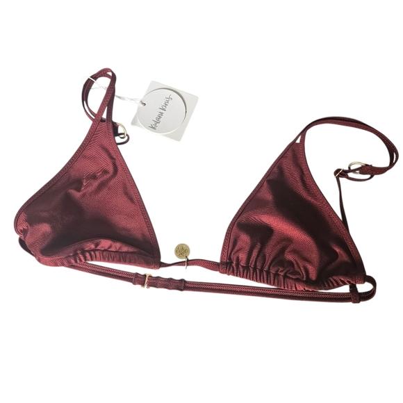 Kulani Kinis Twin Strap Bikini Top In Sweet Cinnamon NWT - Picture 2 of 11